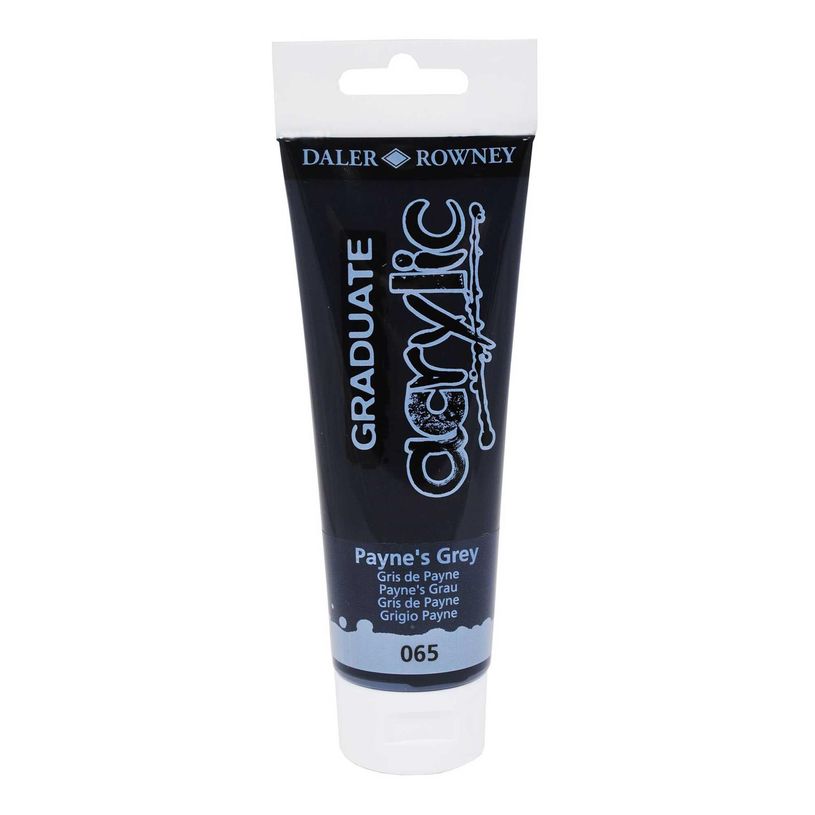 5011386020570-Daler-Rowney Graduate - Peinture acrylique - 120 ml - gris de Payne-P_79365312_1-0