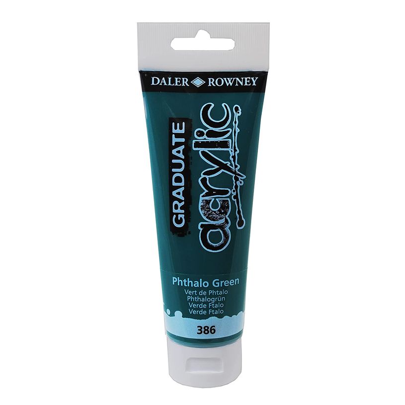 5011386020594-Daler-Rowney Graduate - Peinture acrylique - vert phtalo - 120 ml-P_79365314_1-0