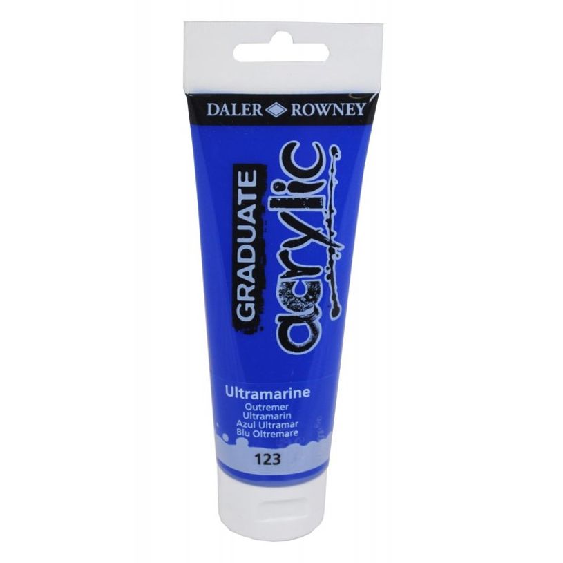 5011386020600-Daler-Rowney Graduate - Peinture acrylique - 120 ml - bleu outremer-P_79365315_1-0