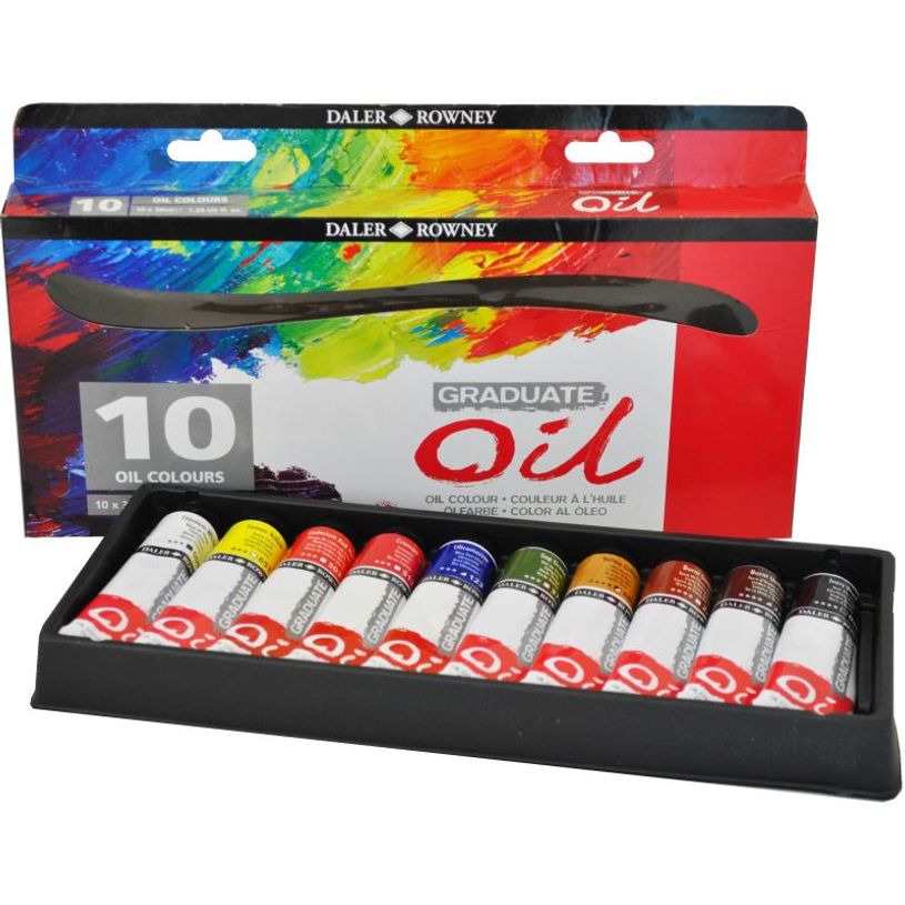 5011386065946-Daler-Rowney Graduate - 10 tubes peinture à l'huile - couleurs assorties - 38 ml-P_79365378_1-0