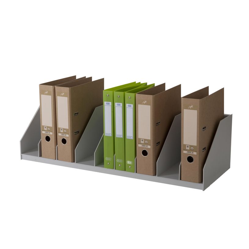 3660141030600-Trieur pour classeurs à levier - 9 cases fixes - L 85,7 cm - gris--0