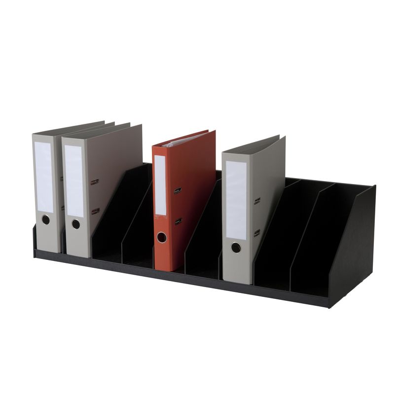 3660141030655-Trieur pour classeurs à levier - 9 cases fixes - L 85,7 cm - noir--0