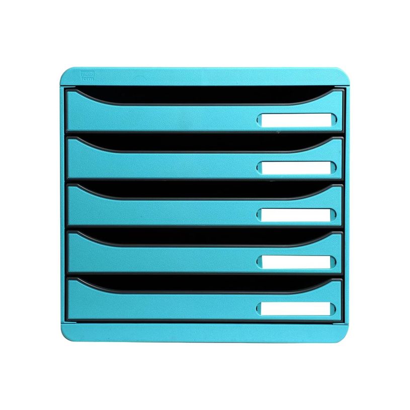 9002493421721-Exacompta BIG-BOX PLUS Classic - Bloc de classement 5 tiroirs - Turquoise-P_79365761_1-0
