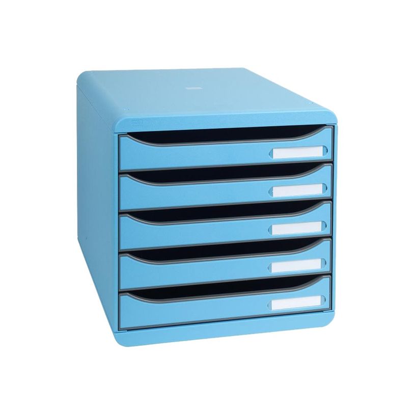 9002493421721-Exacompta BIG-BOX PLUS Classic - Bloc de classement 5 tiroirs - Turquoise-P_79365761_2-1