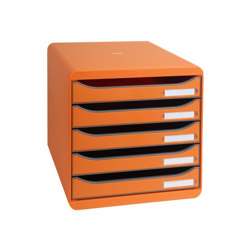 9002493421752-Exacompta BIG-BOX PLUS Classic - Bloc de classement 5 tiroirs - Orange-P_79365763_2-1