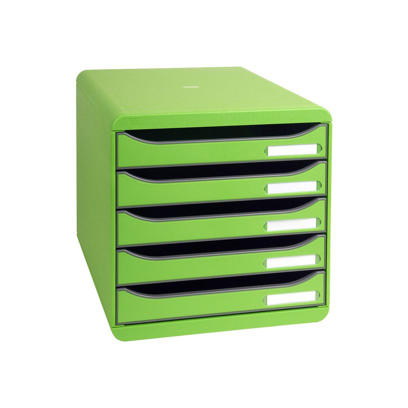 9002493421783-Exacompta BIG-BOX PLUS Classic - Bloc de classement 5 tiroirs - Vert-P_79365764_2-1