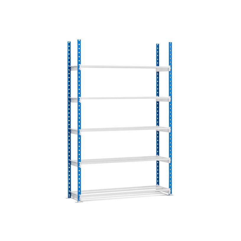 3660141140279-Paperflow Rang'Eco - Rack à étagère - élément de départ 5 niveaux - 100 x 200 x 34 cm--0