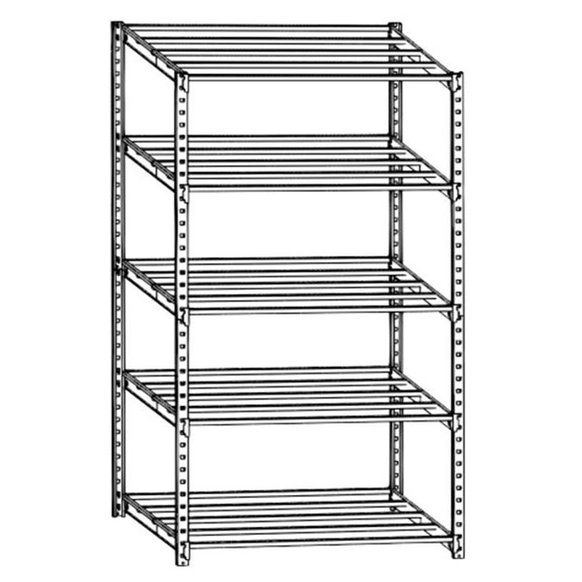 3660141140279-Paperflow Rang'Eco - Rack à étagère - élément de départ 5 niveaux - 100 x 200 x 34 cm-P_79365923_2-1