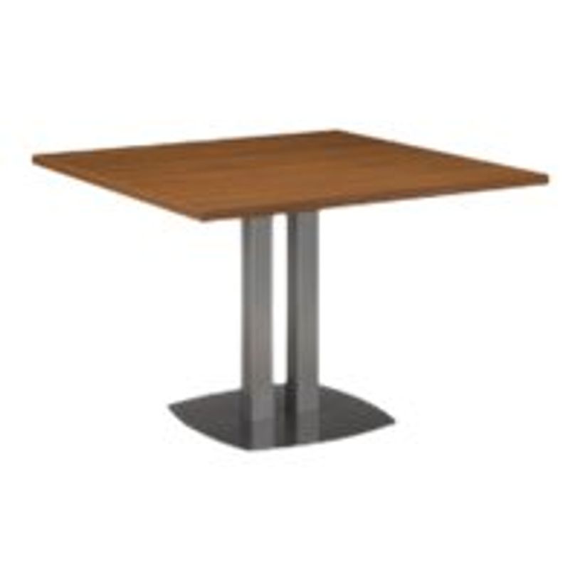 3483600219527-Table de réunion carrée SLIVER - L115 x H75 x P115 - Noyer et bronze-P_79365941_1-0