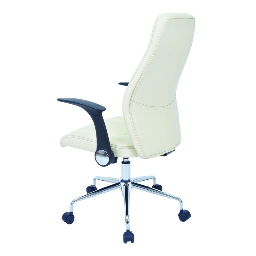3397701921527-Fauteuil de bureau BRONTES - accoudoirs rabattables - appui-tête intégré - blanc-P_79366942_3-2