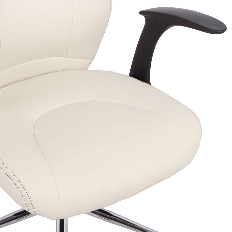 3397701921527-Fauteuil de bureau BRONTES - accoudoirs rabattables - appui-tête intégré - blanc-P_79366942_5-4