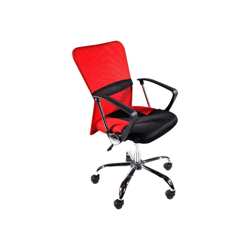 3760185023030-OfficePro LOUVOIS - Fauteuil - accoudoirs - maille - noir, rouge-P_79366944_1-0