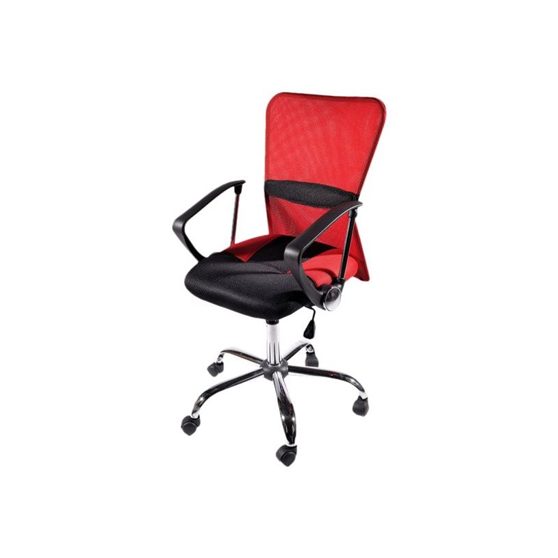 3760185023030-OfficePro LOUVOIS - Fauteuil - accoudoirs - maille - noir, rouge-P_79366944_2-1