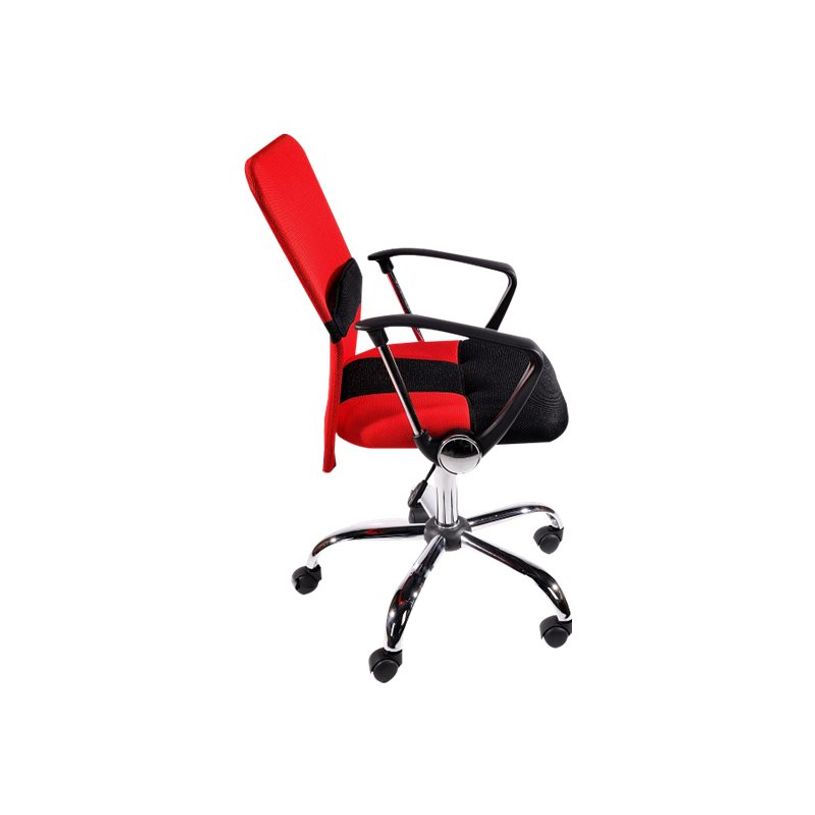 3760185023030-OfficePro LOUVOIS - Fauteuil - accoudoirs - maille - noir, rouge-P_79366944_4-3