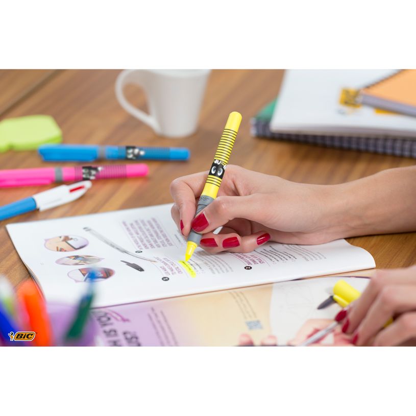 3086126633800-BIC Marking Highlighter Grip - Pack de 5 surligneurs - couleurs assorties-P_79366999_9-5