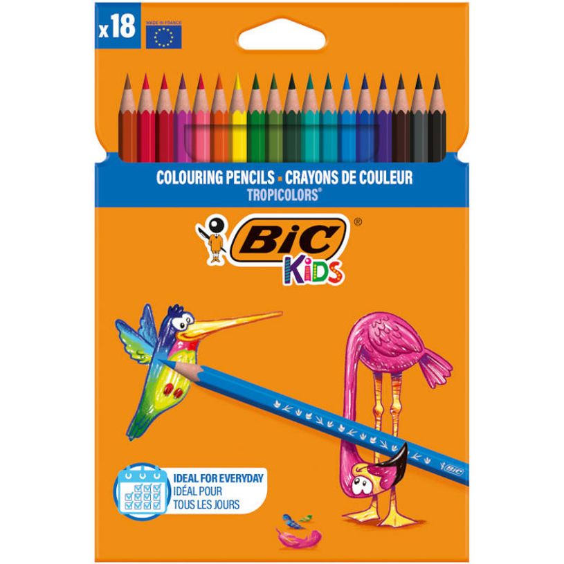 3270220020097-BIC Kids Tropicolors 2 - 18 Crayons de couleur--0