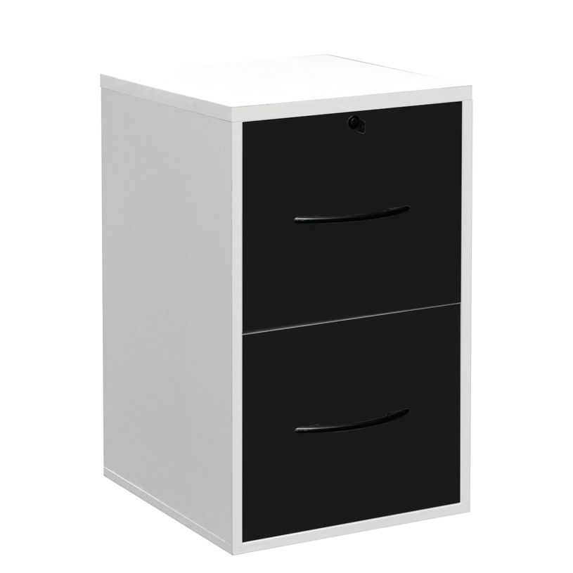 0000793671883-Classeur mélaminé monobloc - 2 tiroirs dossiers suspendus - H69 x L42 x P44 cm - corps bl-P_79367188_1-0