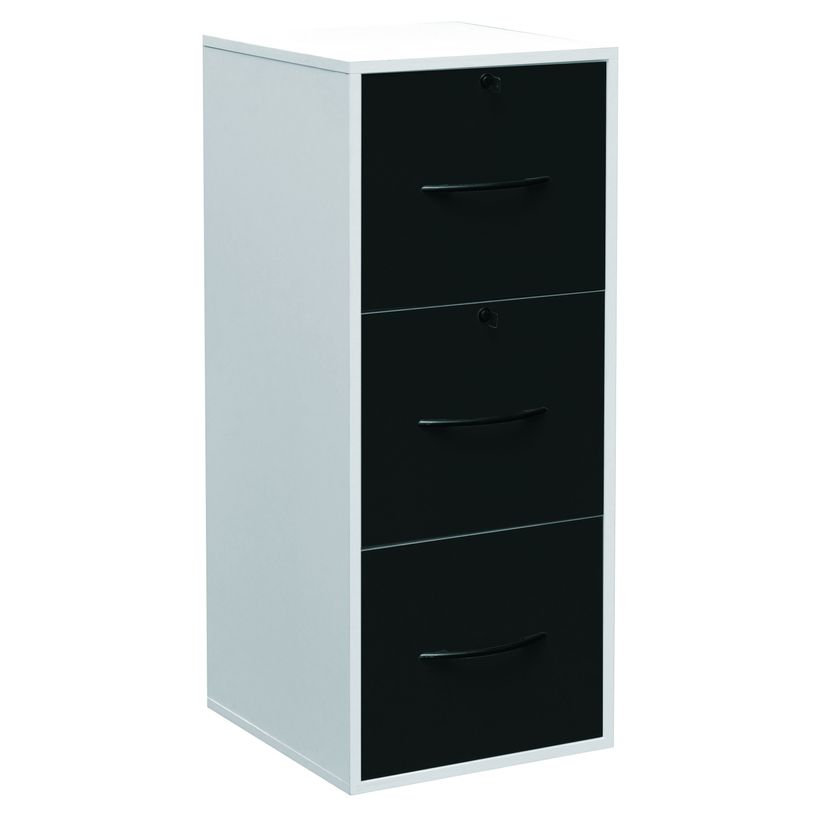 0000793671906-Classeur mélaminé monobloc - 3 tiroirs dossiers suspendus - H101 x L42 x P44 cm - corps b-P_79367190_1-0