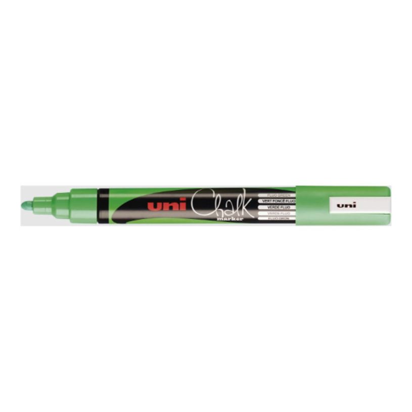 4902778140048-UNI CHALK - Marqueur craie - pointe moyenne conique - vert fluo-P_79367473_2-1