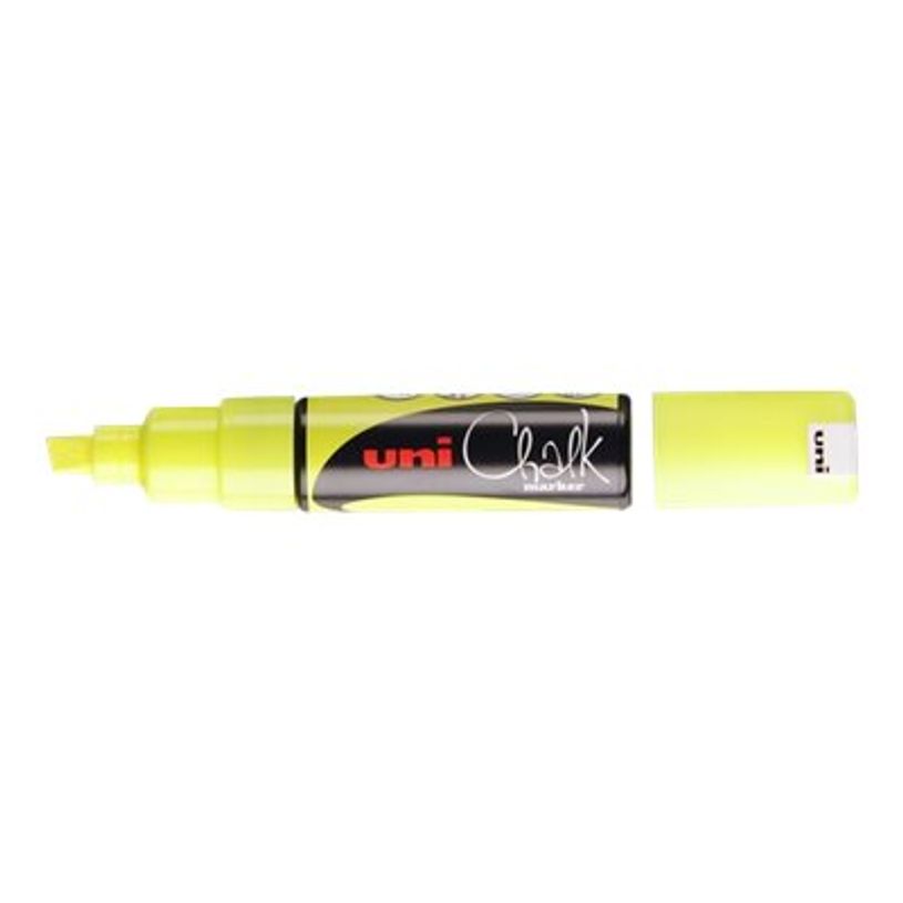 4902778140109-UNI CHALK - Marqueur craie - pointe biseau large - jaune-P_79367479_3-2