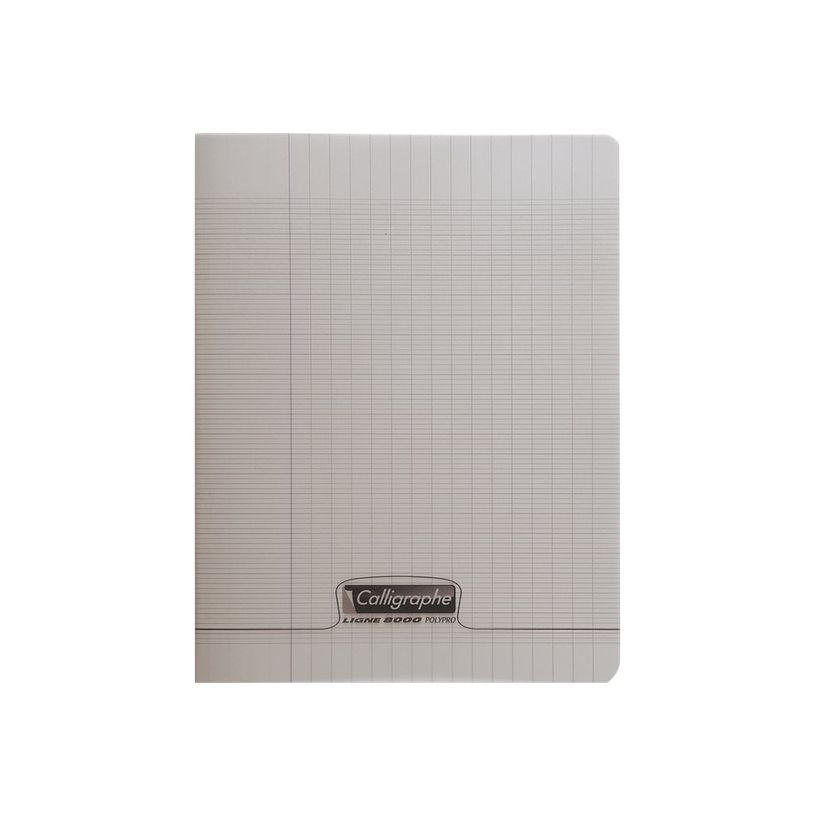 3210330181264-Calligraphe 8000 - Cahier polypro 17 x 22 cm - 96 pages - grands carreaux (Seyes) - gris-P_79367555_1-0