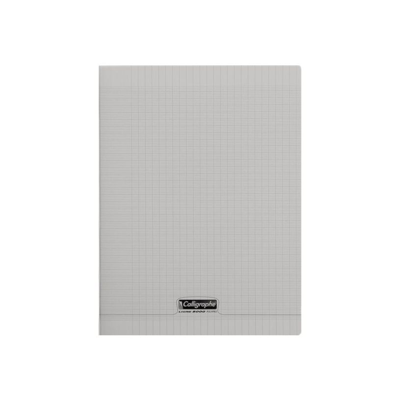 3210330181967-Calligraphe 8000 - Cahier polypro 24 x 32 cm - 96 pages - grands carreaux (Seyes) - gris-P_79367557_1-0