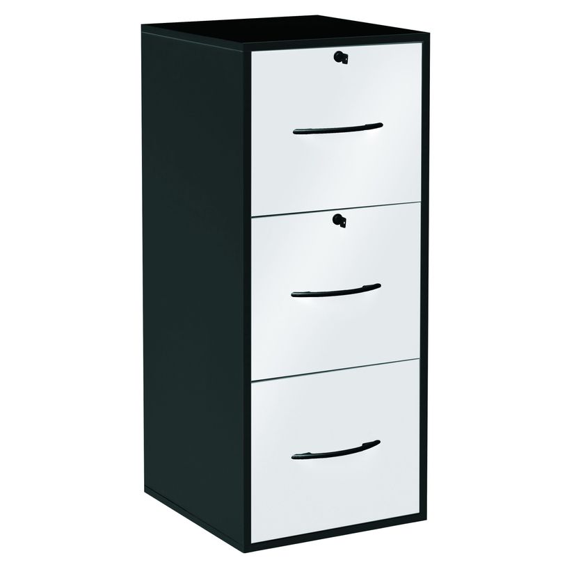 3661597005143-Classeur mélaminé monobloc - 3 tiroirs dossiers suspendus - H101 x L42 x P44 cm - corps n-P_79367595_1-0