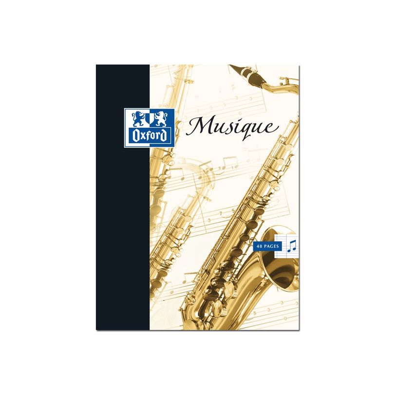 3020122883838-Oxford - Cahier de musique 24 x 32 cm - 48 pages - pages à portée et grands carreaux-P_79368067_1-0