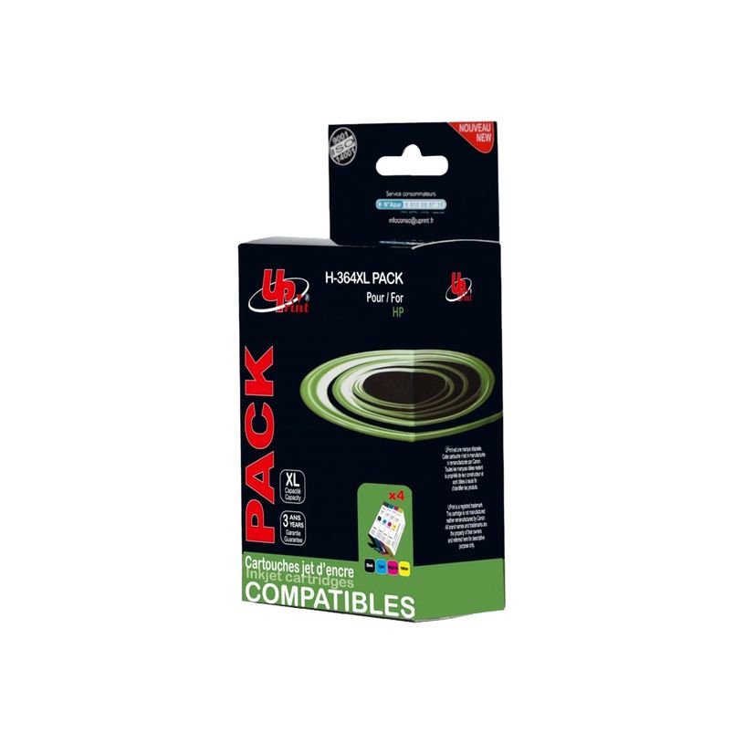 3584770880095-Cartouche remanufacturée HP 364XL - pack de 4 - noir, cyan, magenta, jaune - Uprint-P_79368967_1-0