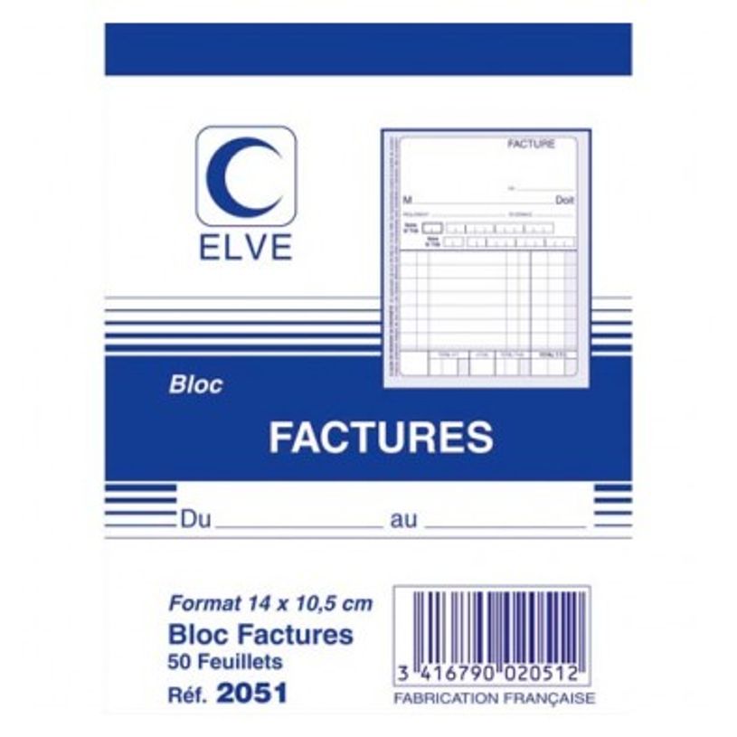 3416790020512-ELVE - Bloc de Factures - 50 dupli - 14 x 10,5 cm-P_79369054_1-0