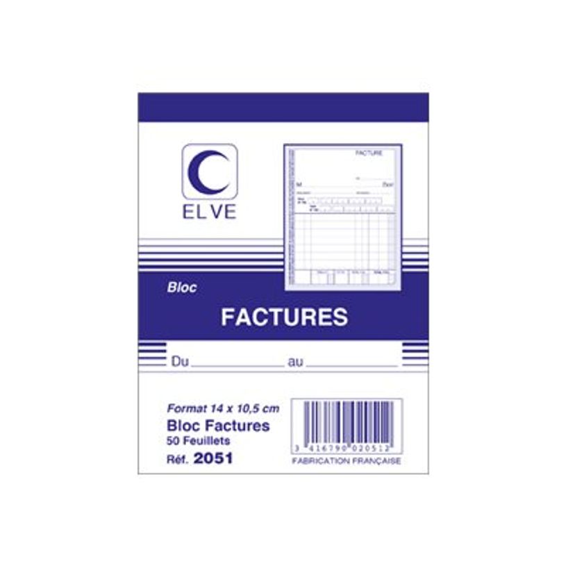 3416790020512-ELVE - Bloc de Factures - 50 dupli - 14 x 10,5 cm-P_79369054_3-2