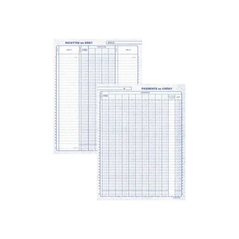 3416790932310-ELVE - Piqûre comptable Caisse ou banque 4+10 colonnes sur 2 pages - 32 x 25 cm - 100 page-P_79369084_1-0