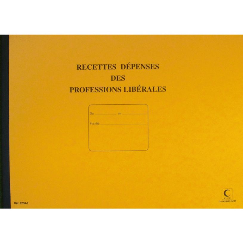 3416790973818-ELVE - Journal des dépenses et recettes pour professions libérales - 27 x 37 cm-P_79369088_1-0