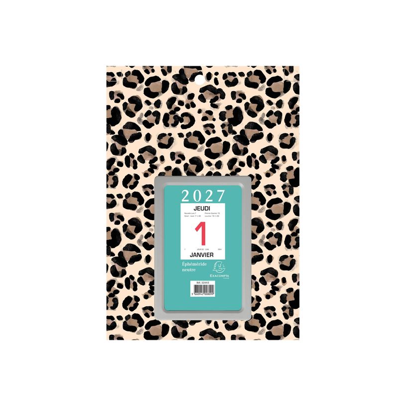 3660942004602-Ephéméride neutre 6,5 x 9,7 cm sur plaque décors Urban Roar 14,5 x 21,5 cm  - Exacompta-P_79369598_1-1