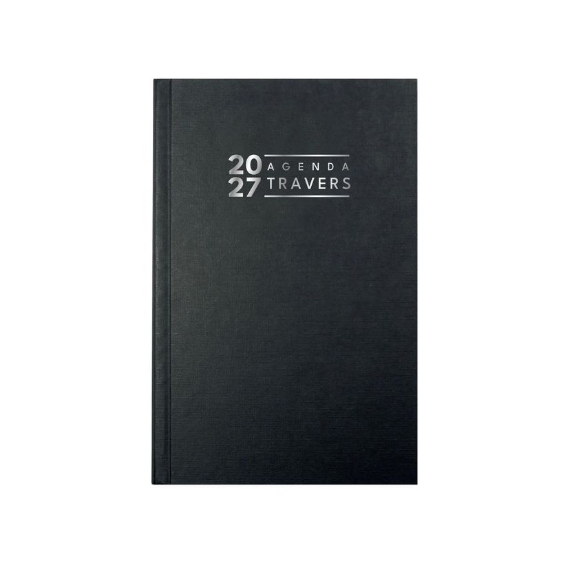 3660942007795-Agenda de bureau Carré ordinaire- Travers horaire - 1 jour par page - 13,5 x 21 cm - disponible dans différentes cou--1