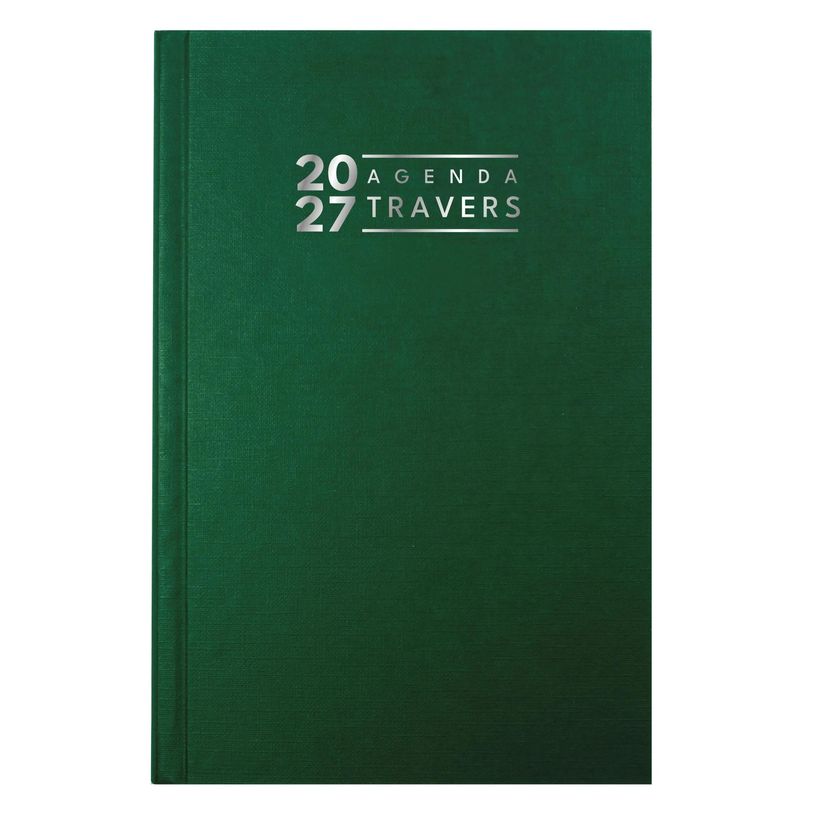 3660942007795-Agenda de bureau Carré ordinaire- Travers horaire - 1 jour par page - 13,5 x 21 cm - disponible dans différentes cou--3