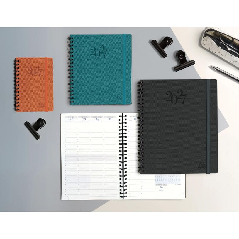 3660942033619-Agenda de poche spiralé Swan Eurotime 13S - 1 semaine sur 2 pages - 9 x 13 cm - disponible dans différentes cou--2