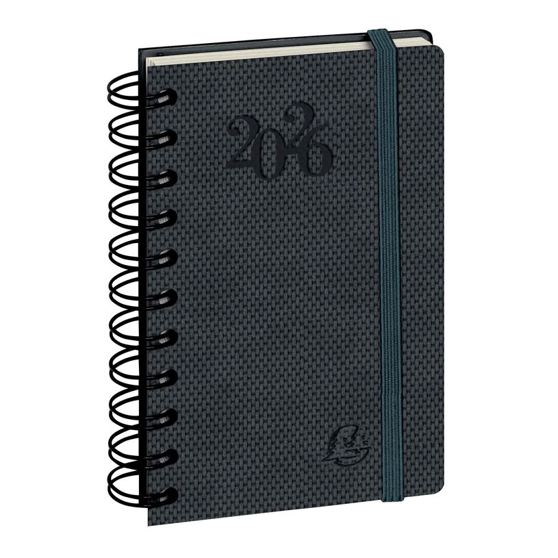 3660942124324-Agenda de poche à élastique Swan - 1 jour par page - 9 x 14,6 cm - disponible dans différentes coule--1
