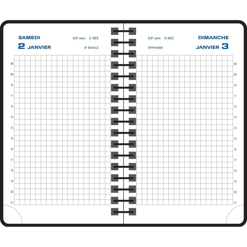 3660942124324-Agenda de poche à élastique Swan - 1 jour par page - 9 x 14,6 cm - disponible dans différentes coule--2