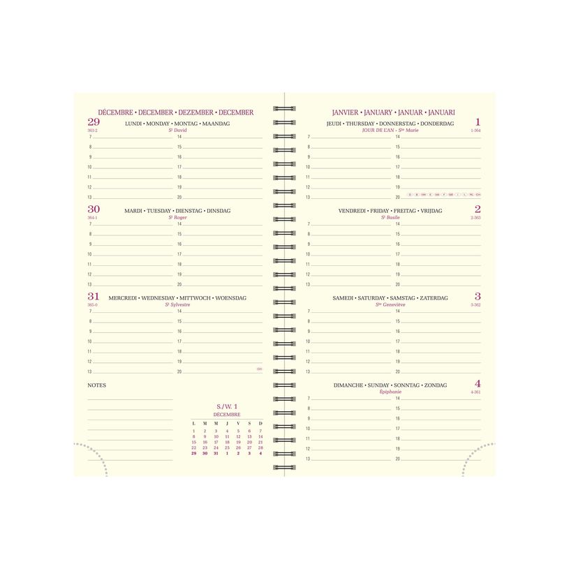 3660942224352-Agenda de poche spiralé Swan Eurotime 16S - 1 semaine sur 2 pages - 9 x 16 cm - disponible dans diff-P_79369796_1-4