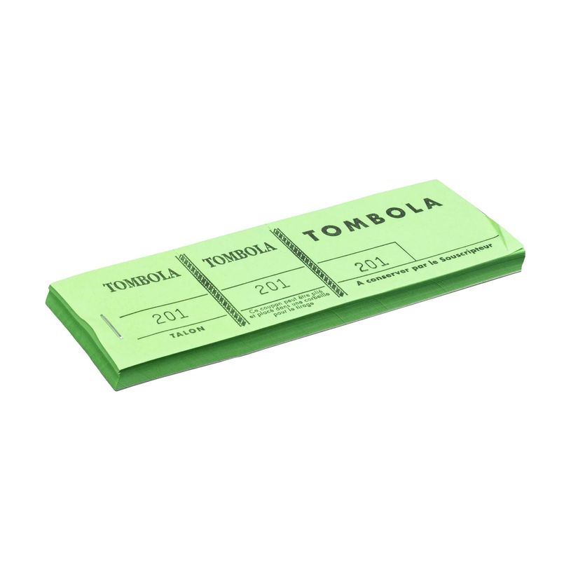 3130631965007-Bloc Tombola – 100 Feuillets Numérotés, 3 Volets, 4,8×15 cm – Couleurs Assorties-P_79369926_11-11
