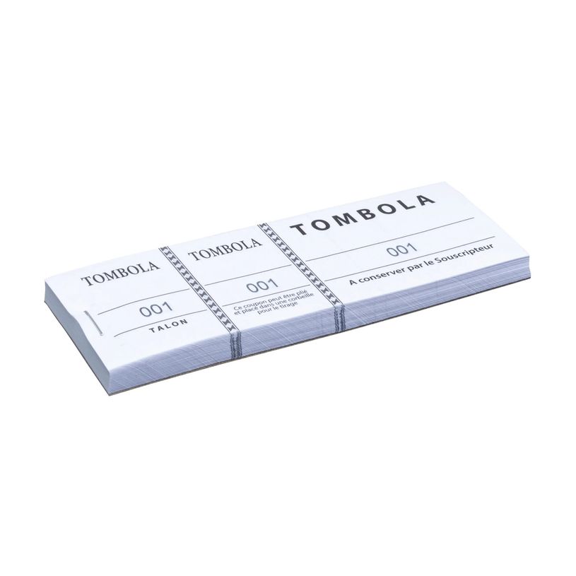 3130631965007-Bloc Tombola – 100 Feuillets Numérotés, 3 Volets, 4,8×15 cm – Couleurs Assorties-P_79369926_15-8