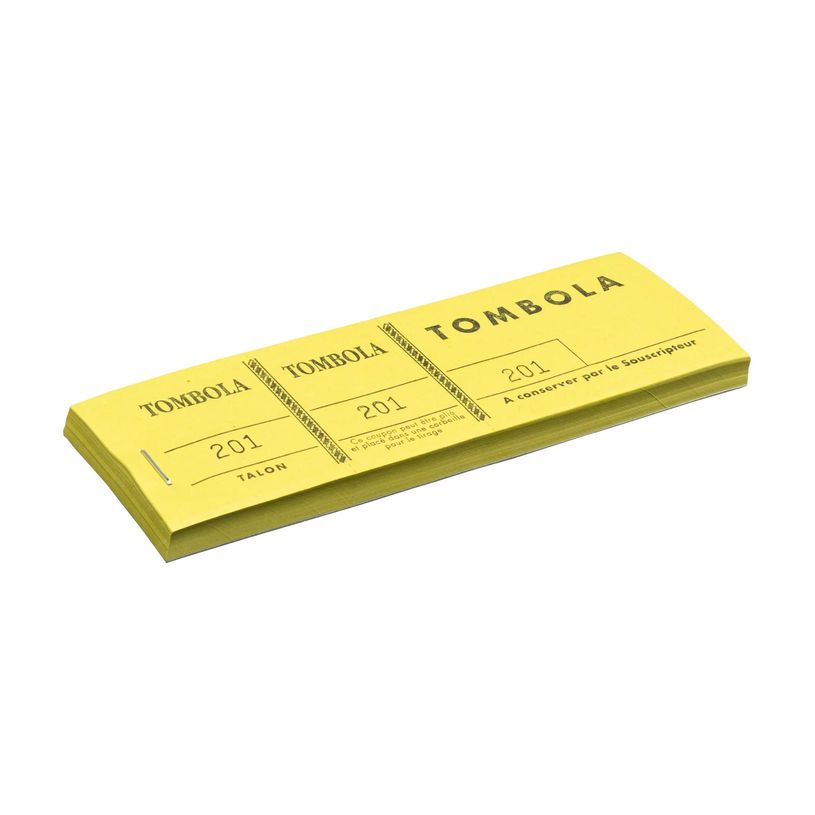 3130631965007-Bloc Tombola – 100 Feuillets Numérotés, 3 Volets, 4,8×15 cm – Couleurs Assorties-P_79369926_16-17
