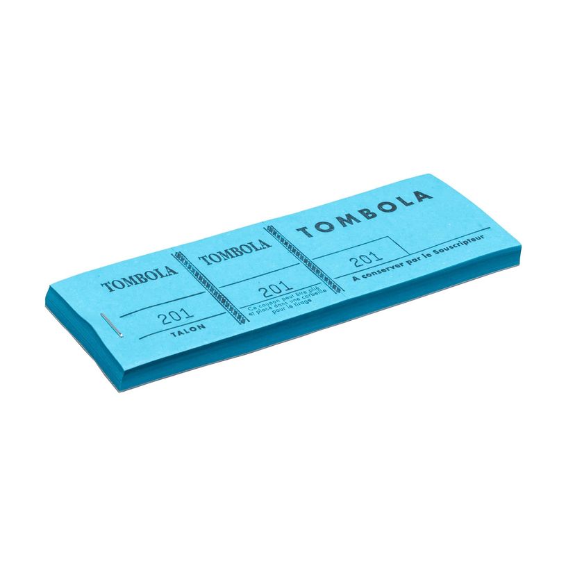 3130631965007-Bloc Tombola – 100 Feuillets Numérotés, 3 Volets, 4,8×15 cm – Couleurs Assorties-P_79369926_8-13