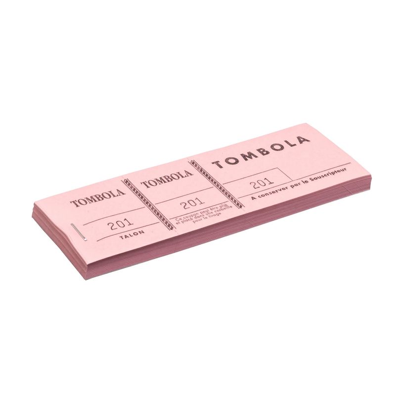 3130631965007-Bloc Tombola – 100 Feuillets Numérotés, 3 Volets, 4,8×15 cm – Couleurs Assorties-P_79369926_9-19