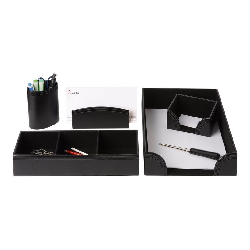 3108724666827-Oberthur CLASSIQUE ORIGINE - Jeu d'accessoires de bureau - noir lézard-P_79370113_2-1