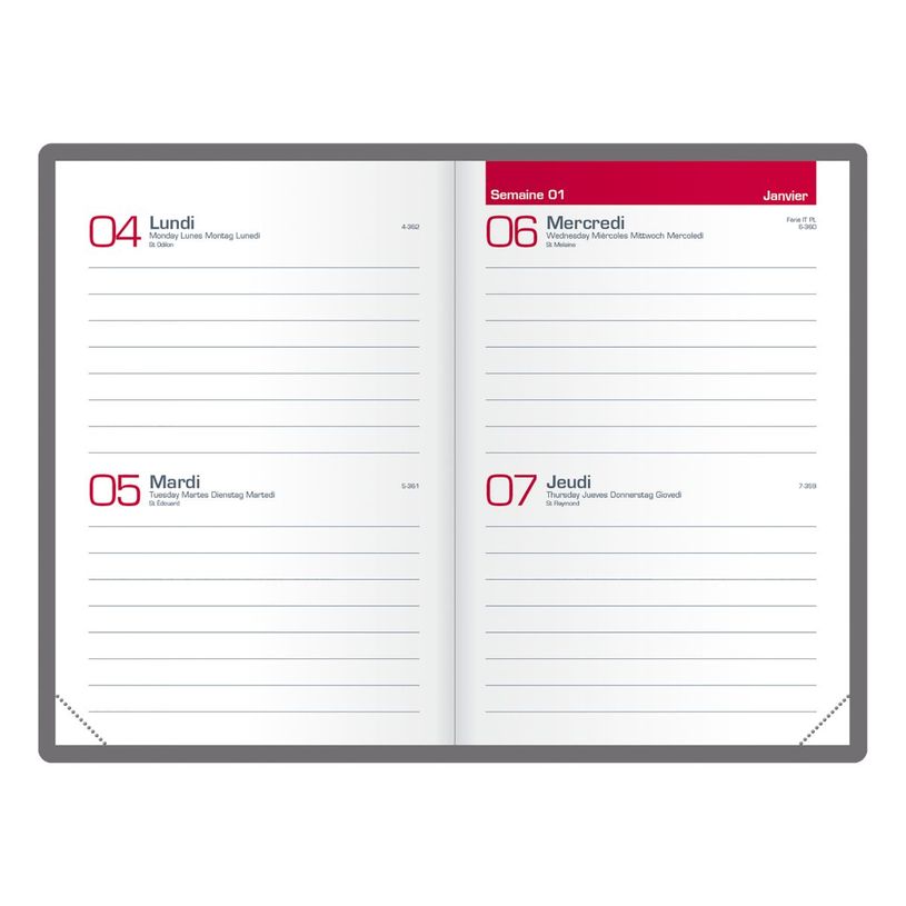 3147281782502-Agenda Oxford Textura - 2 jours par page - 7,4 x 11 cm - disponible dans différentes couleurs - Hameli--1
