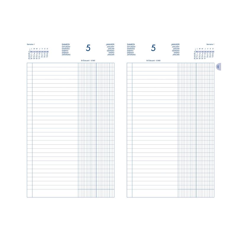 3147281105172-Lecas - Agenda Banquier Large - 1 jour sur 2 pages - 2nd volume - 18 x 29 cm - noir-P_79370340_1-2