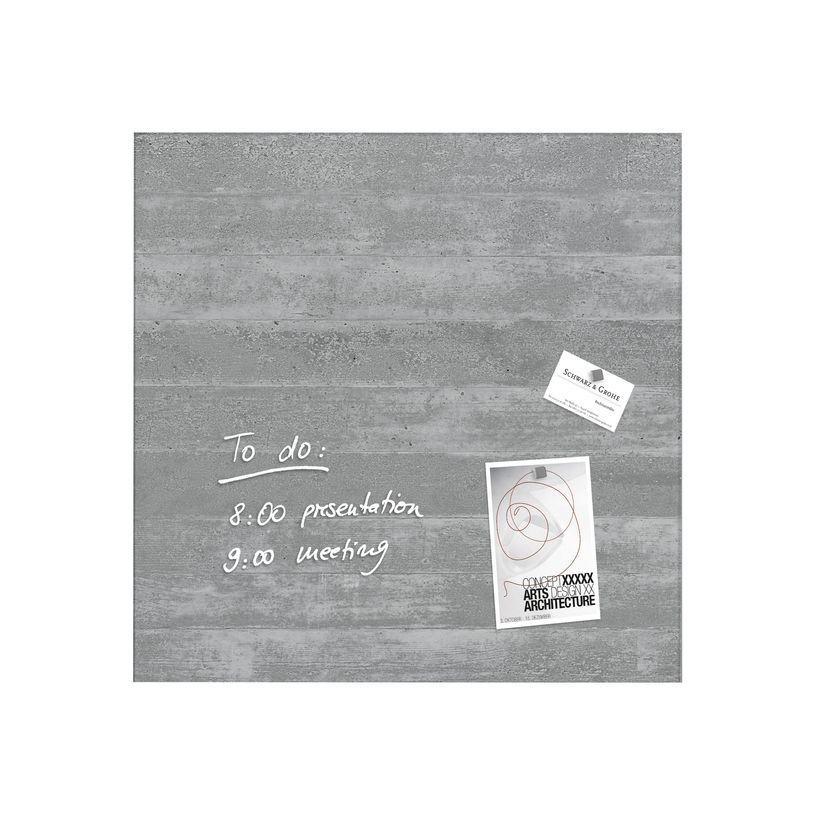 2012347898668-Sigel Artverum - Tableau magnétique en verre - 48 x 48 cm - béton structuré-P_79370511_1-0