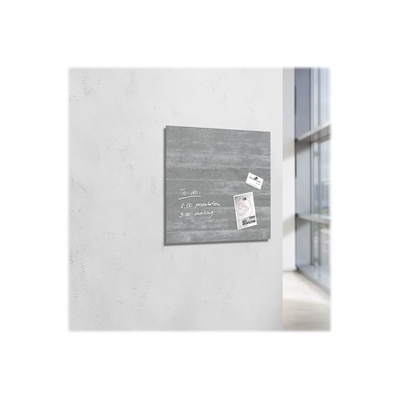 2012347898668-Sigel Artverum - Tableau magnétique en verre - 48 x 48 cm - béton structuré-P_79370511_6-5